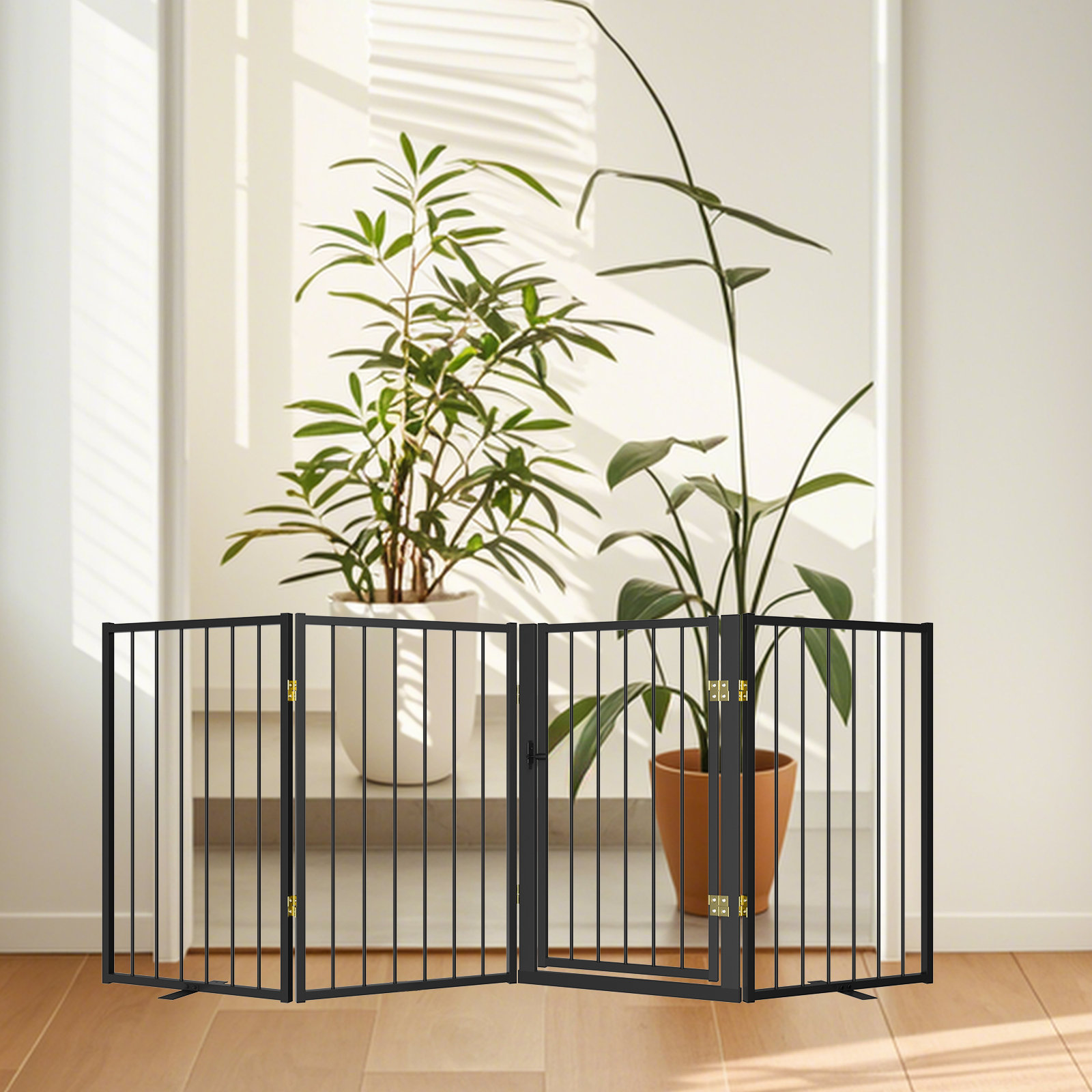 Freestanding+Metal+Dog+Gate+